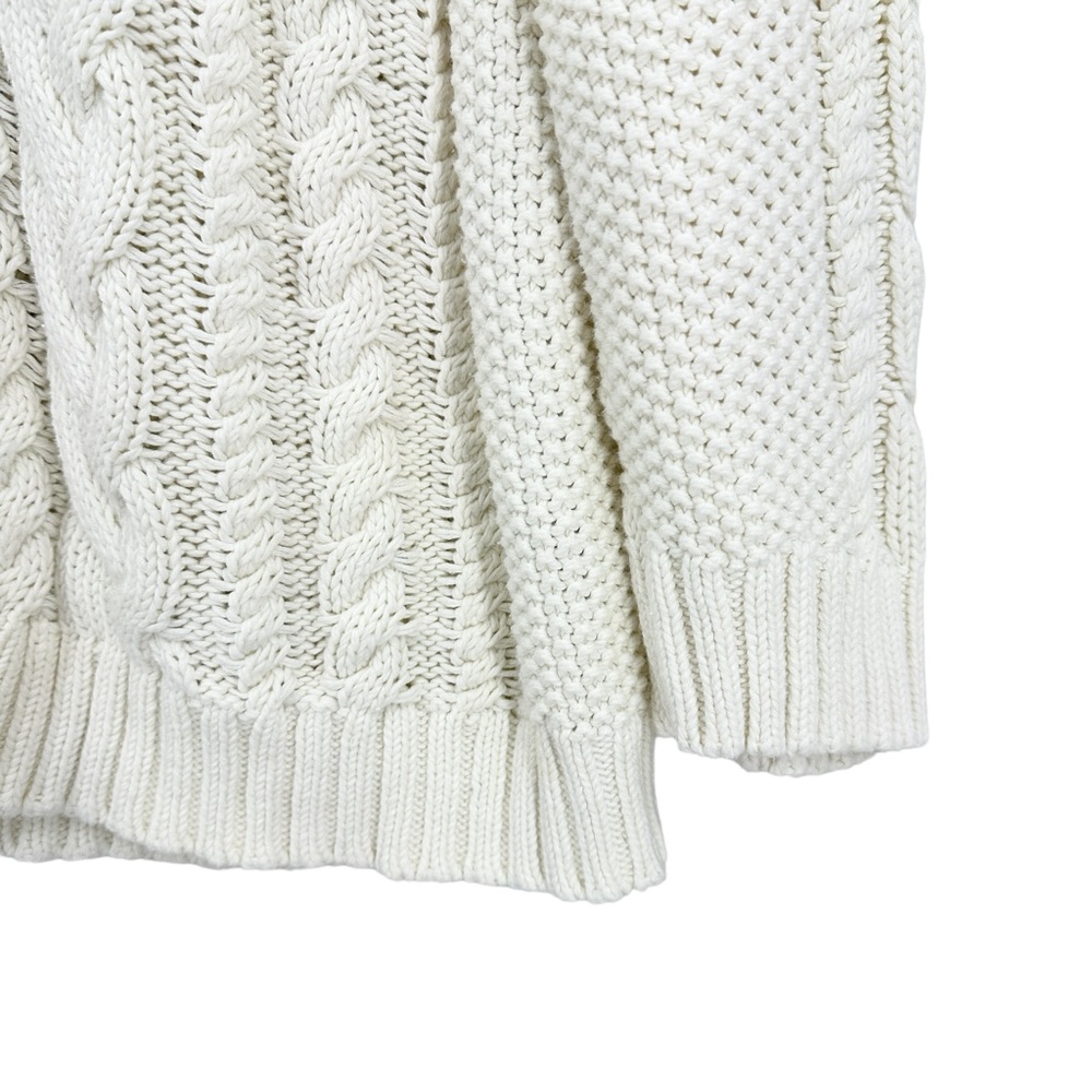 JENNI KAYNE Cardigan Sweater Cable Cocoon Ivory - Picture 4 of 9